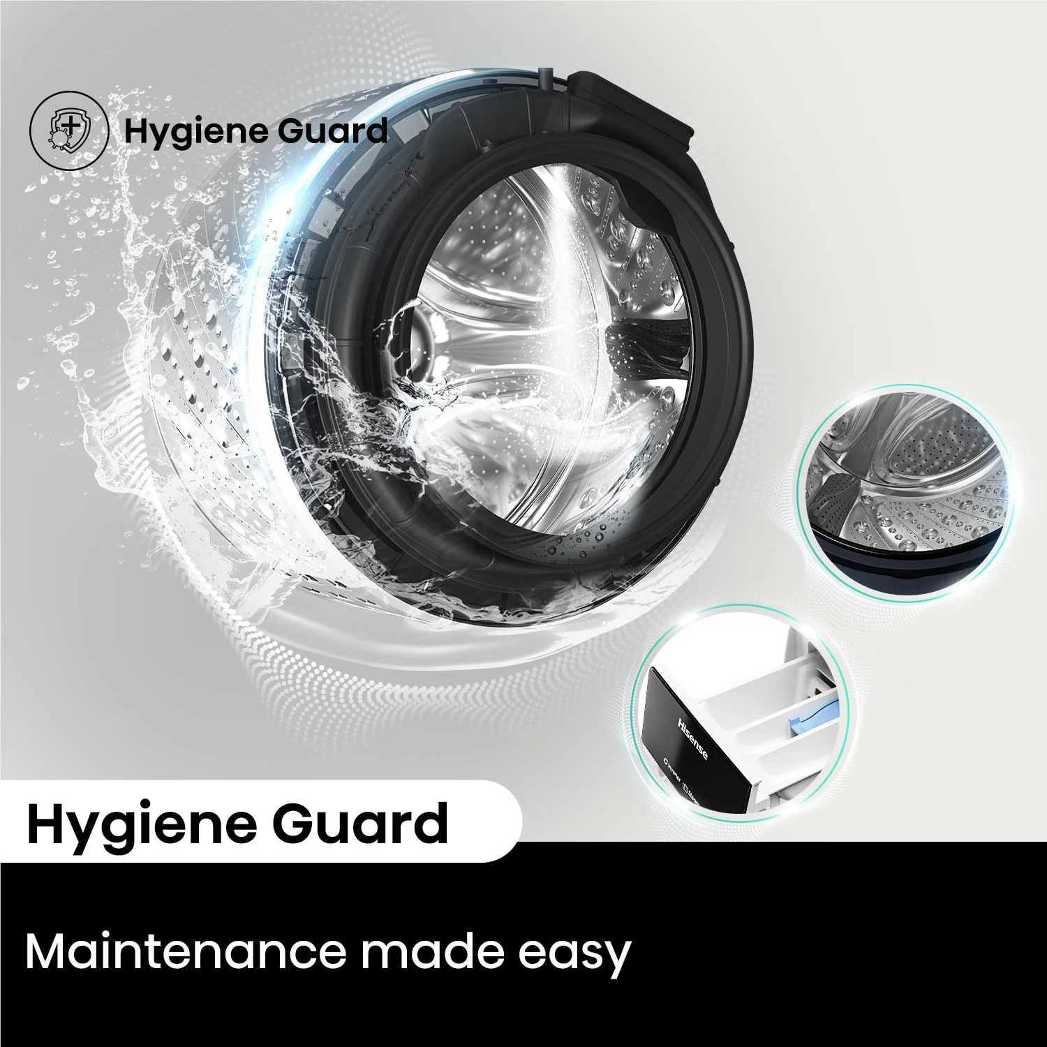 Hisense HWF3S7514X Series 3S 7.5kg Front Load Washing Machine (White) - Image 6