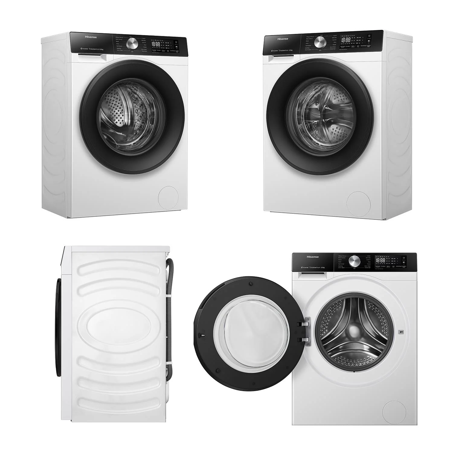 Hisense HWF3S8514X Series 3S 8.5kg Front Load Washing Machine (White) - Image 2