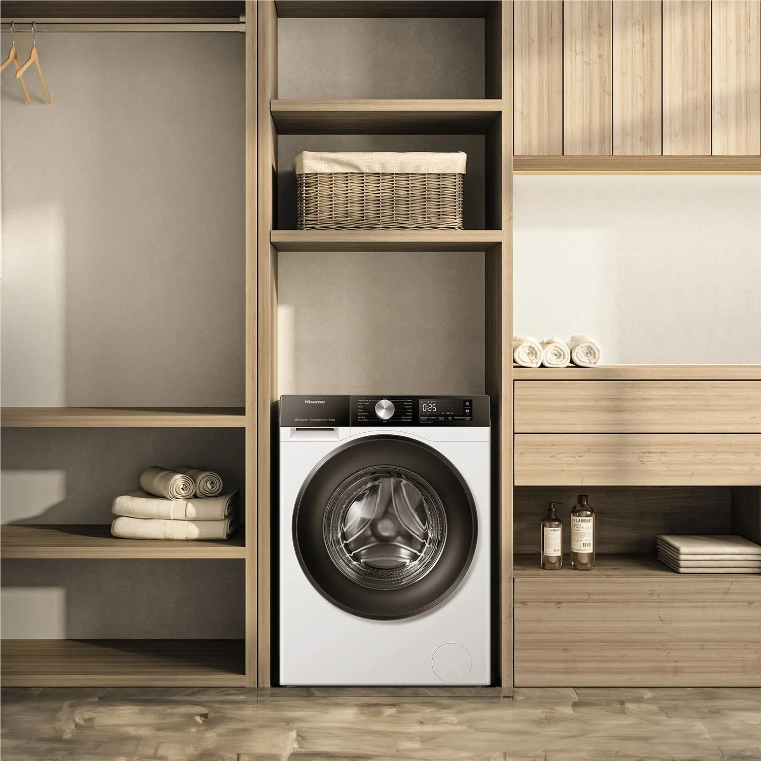 Hisense HWF3S8514X Series 3S 8.5kg Front Load Washing Machine (White) - Image 3