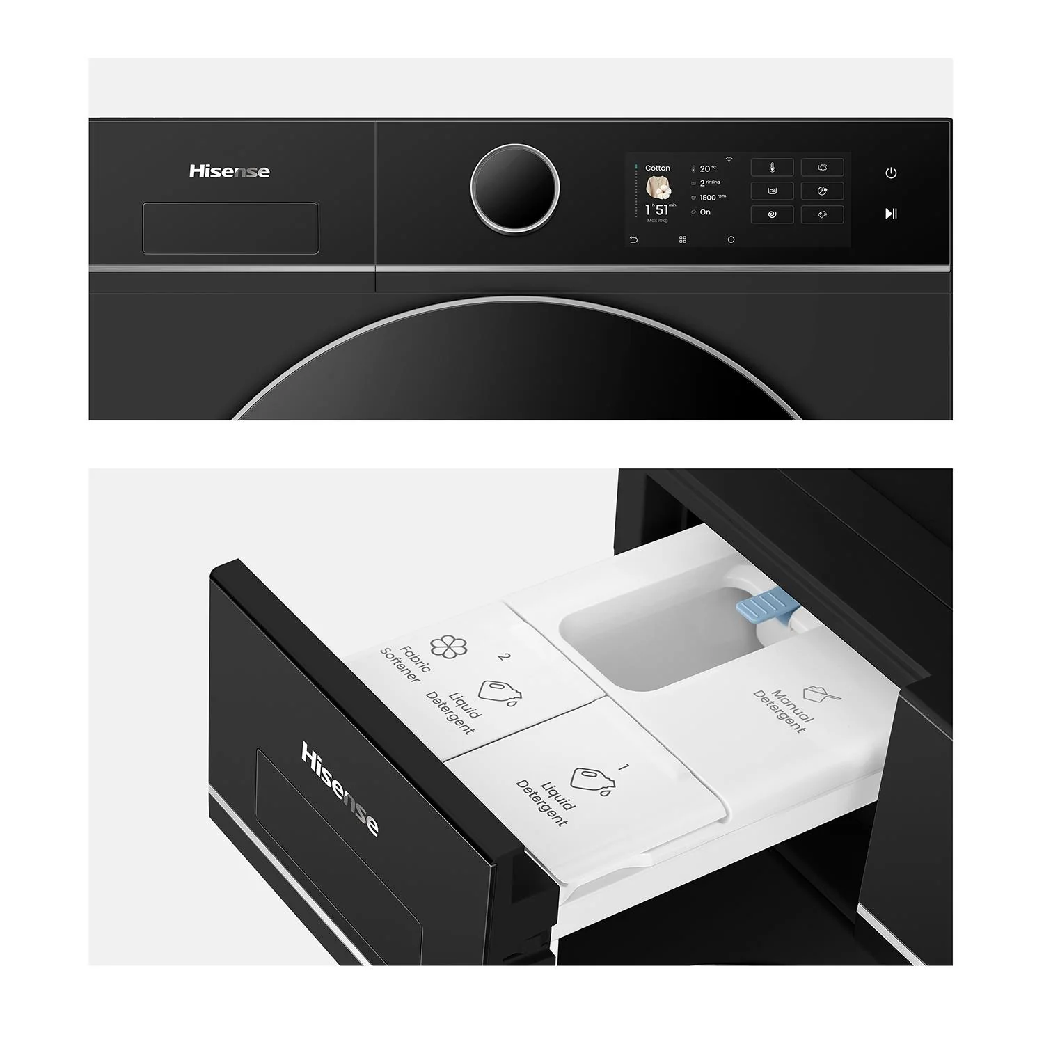 Hisense HWF8i1015BX Series 8I 10kg TFT Front Load Washer (Charcoal Black) - Image 11