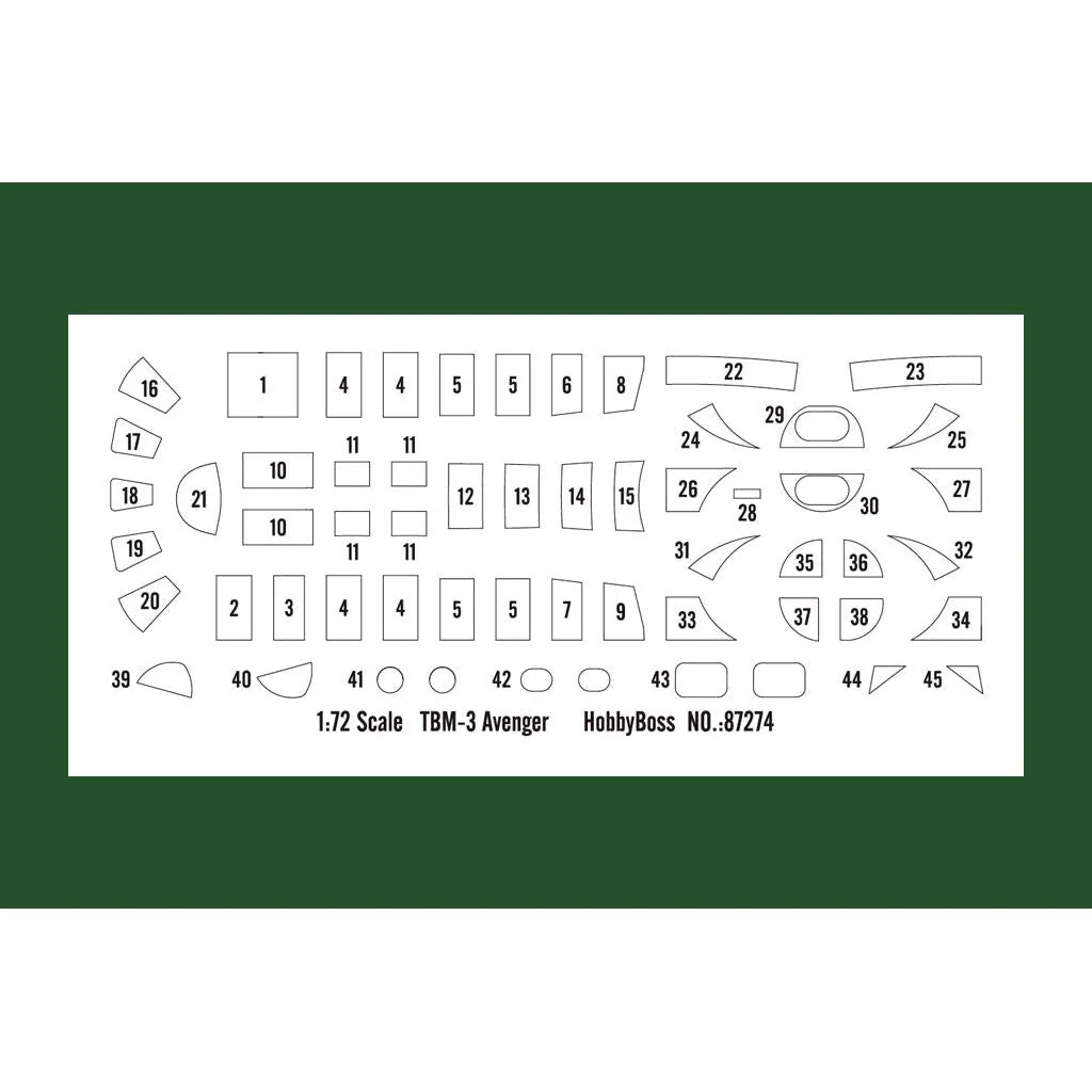 Hobby Boss 1/72 TBM-3 Avenger Plastic Model Kit - Image 6