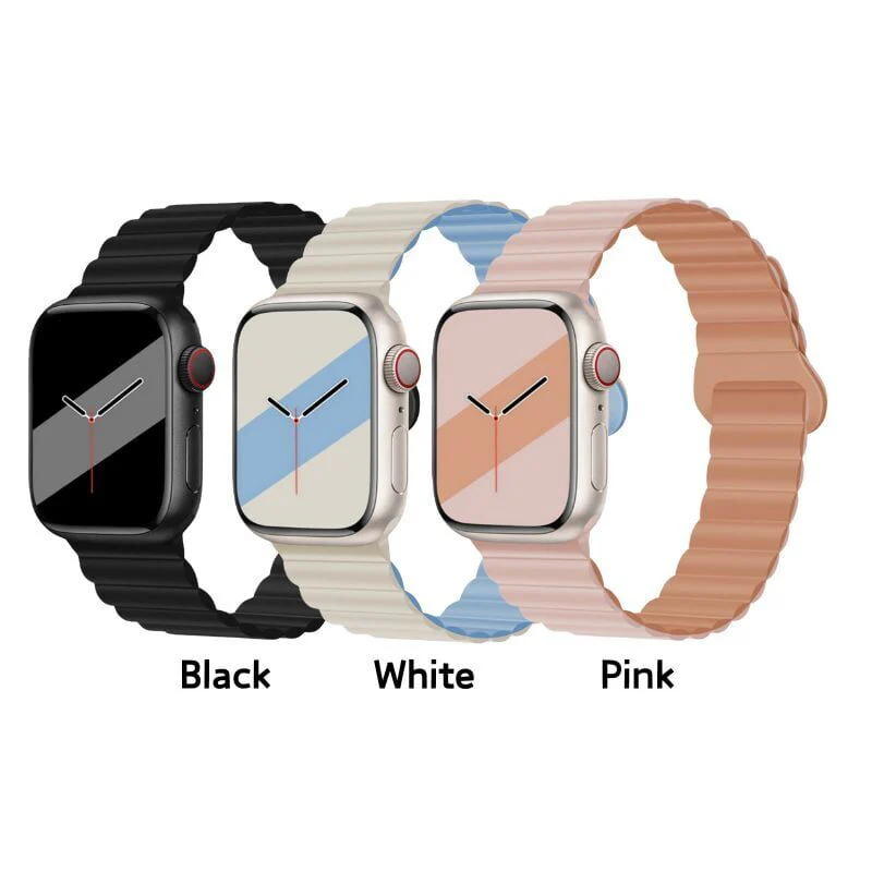 Hoco Apple Watch Silicon Magnetic Band (Black) - Image 2