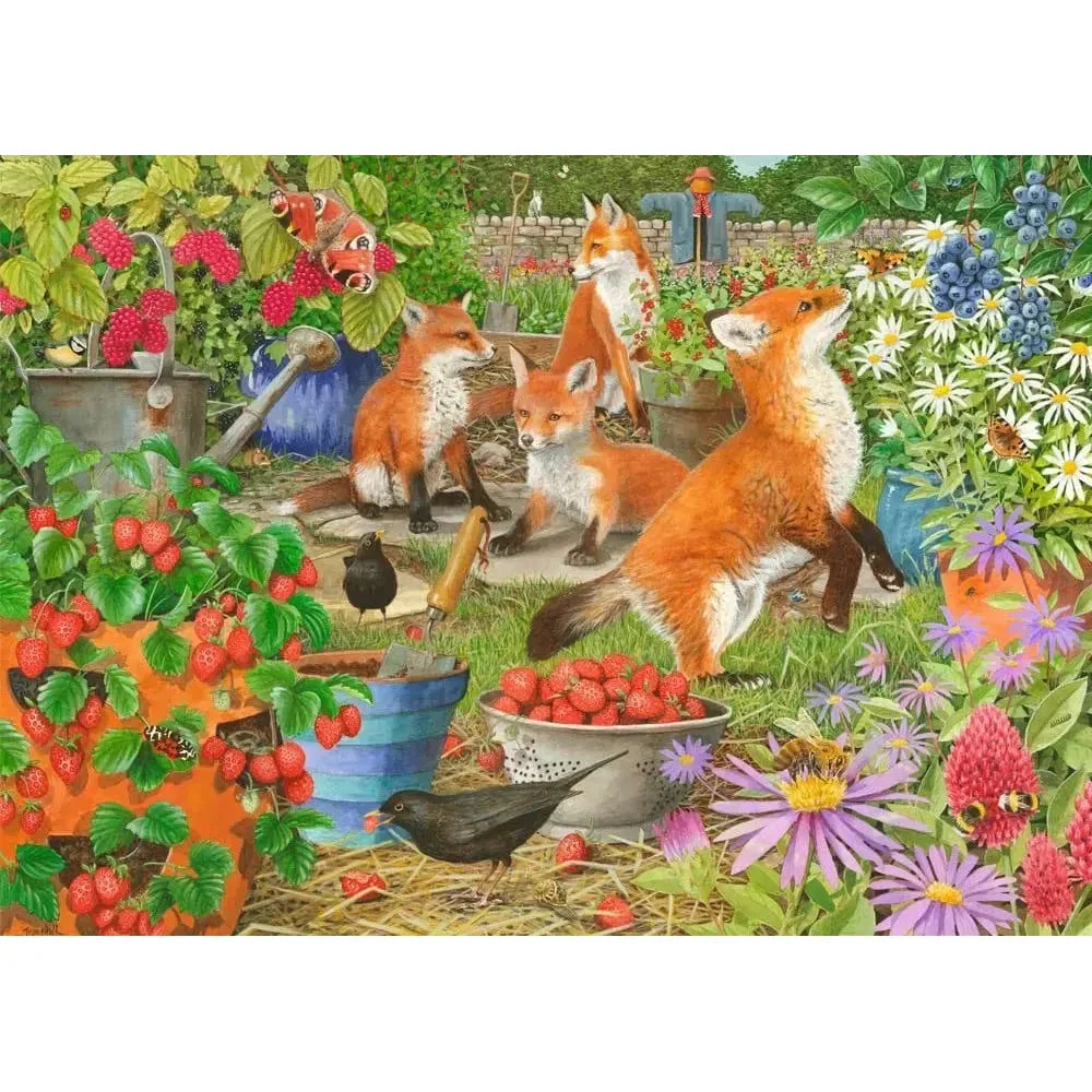 Holdson 1000pc Garden Visitors Foxes Puzzle - Image 2