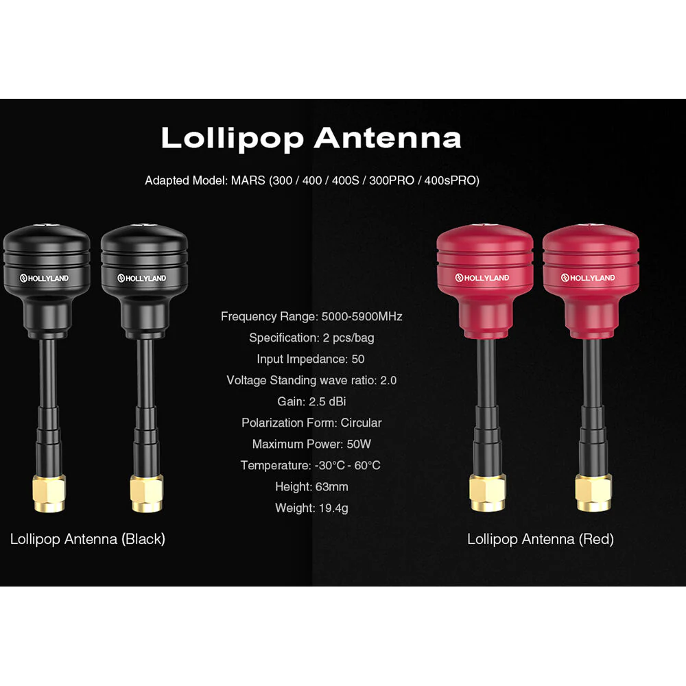 Hollyland Lollipop Antenna for Mars 300/Mars 300 PRO/Mars 400/Mars 400S/Mars 400S PRO - Image 2