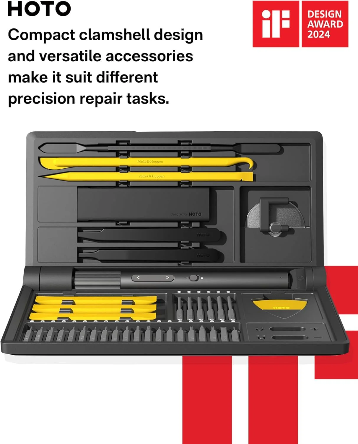 Hoto Electric Precision Screwdriver Kit Pro (48-in-1) - Image 7