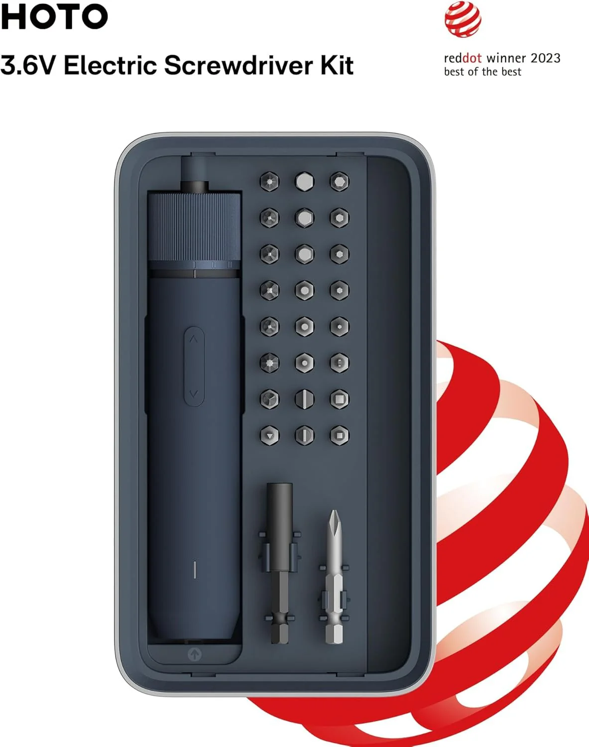 HOTO Electric Screwdriver Kit Set 25 S2-Steel Bits - Image 9