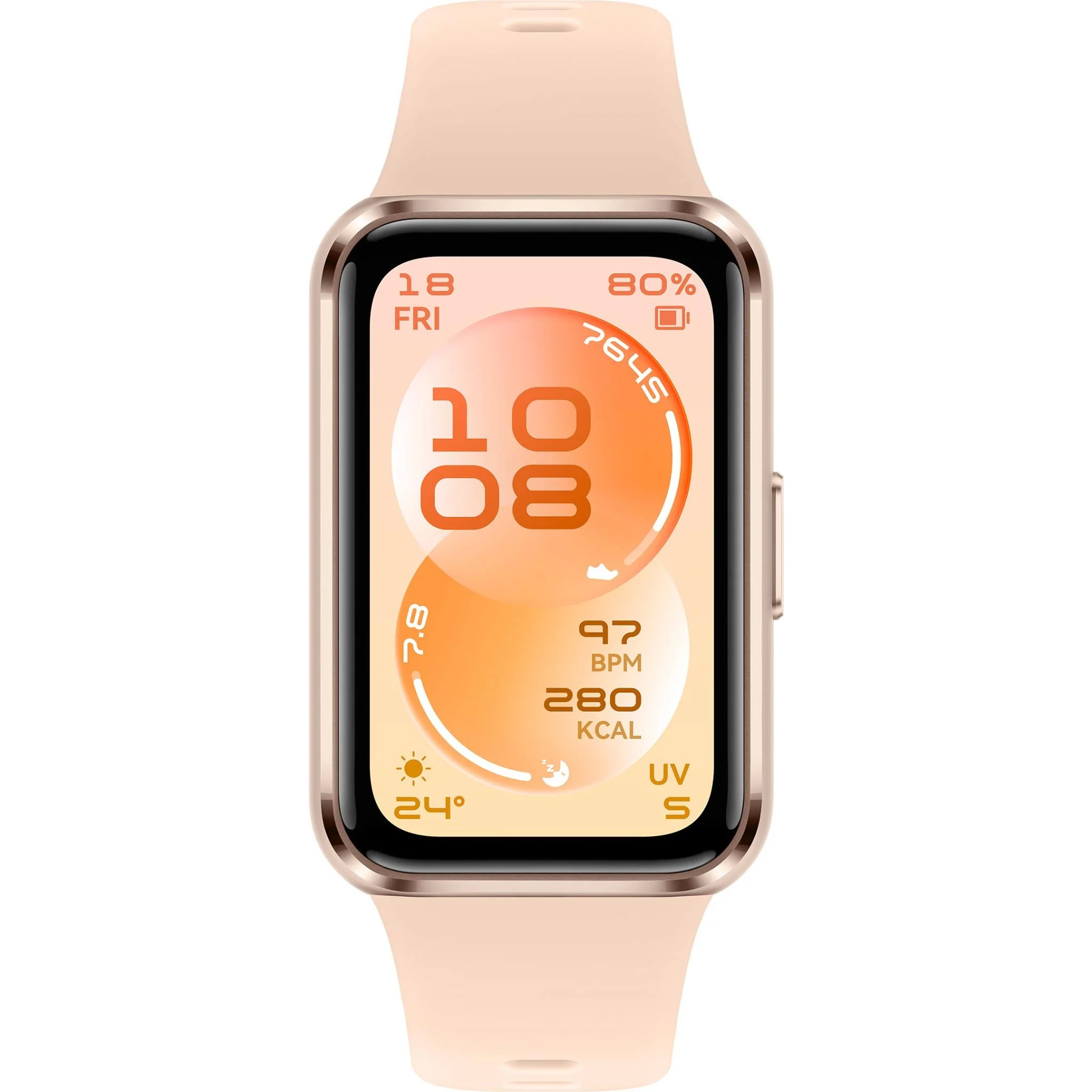 Huawei Band 11 Aluminium Alloy Case with Fluoroelastomer Strap (Beige) - Image 2