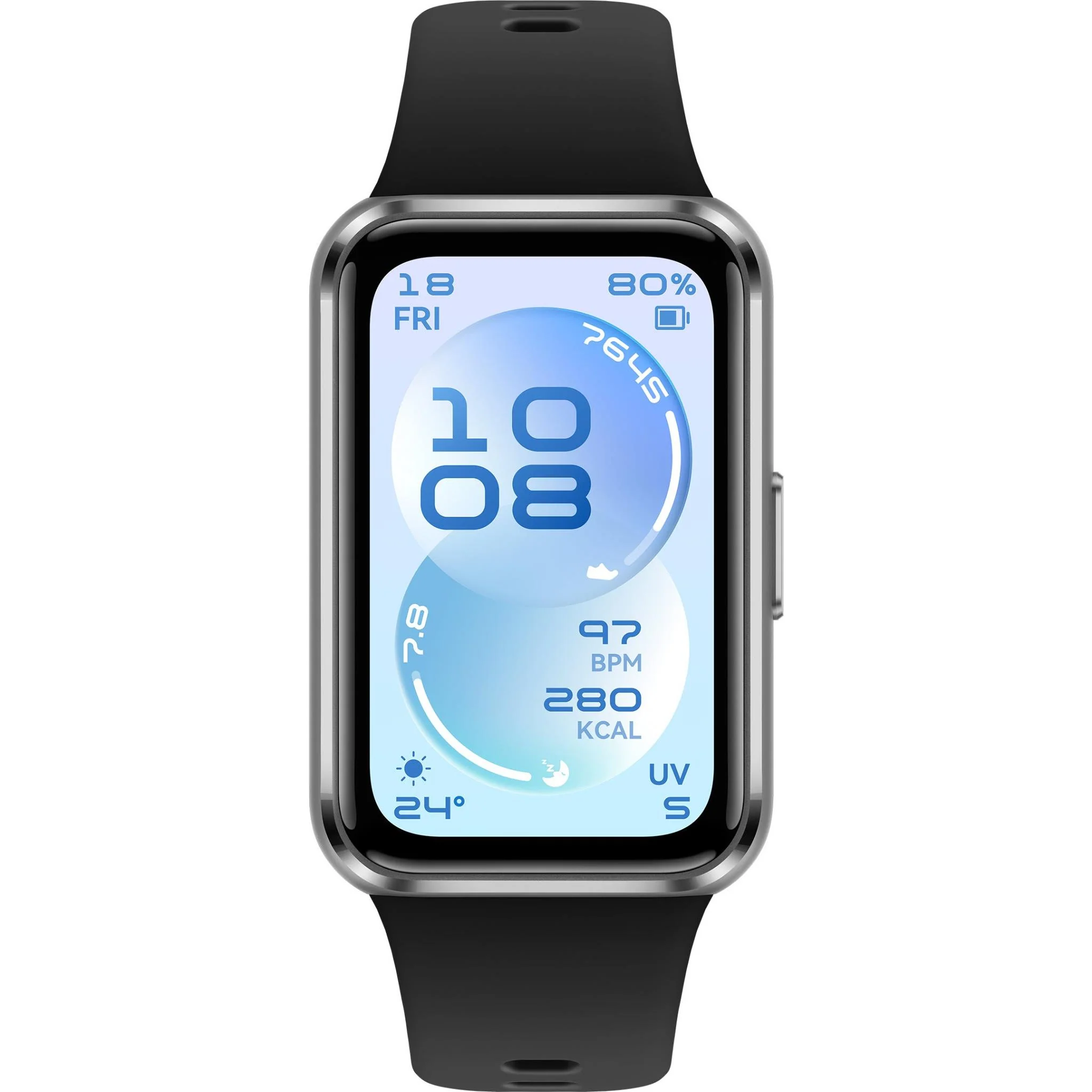 Huawei Band 11 Aluminium Alloy Case with Fluoroelastomer Strap (Black) - Image 2