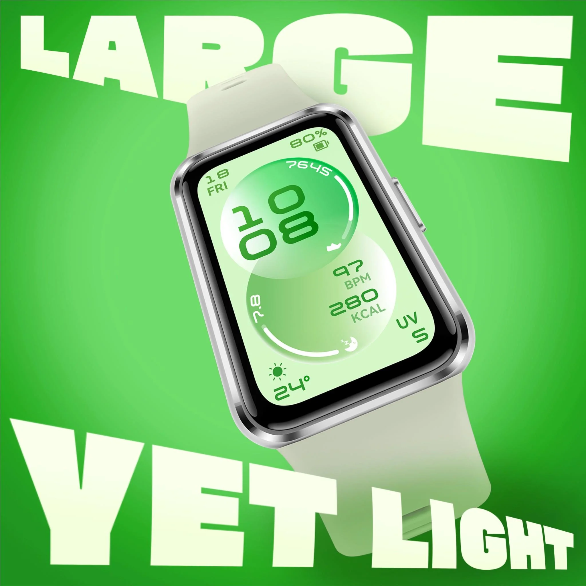 Huawei Band 11 Aluminium Alloy Case with Fluoroelastomer Strap (Green) - Image 4
