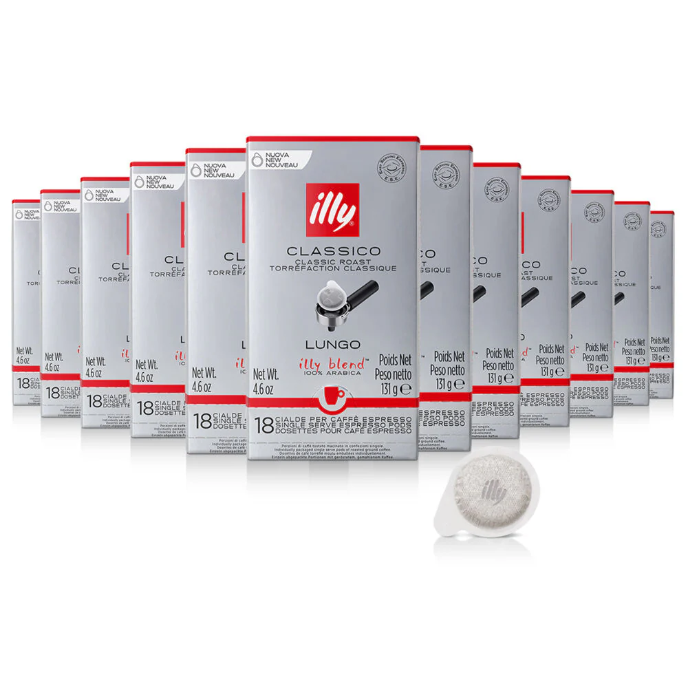 Illy Arabica Lungo E.S.E Espresso Coffee Pods Classic Roast 12x18pcs - Image 2