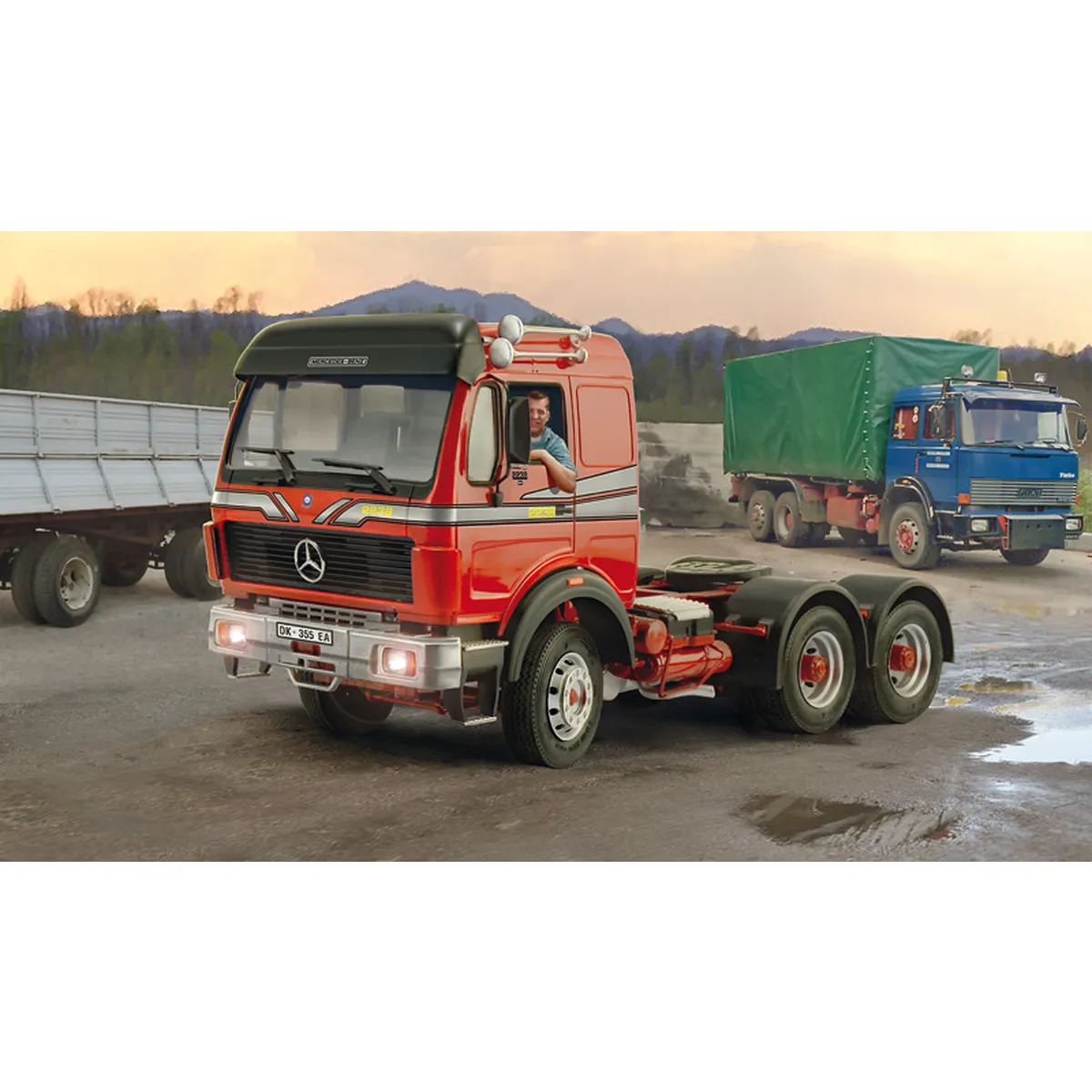 Italeri 1/24 Mercedes Benz 2238 6x4 Truck Scaled Plastic Model Kit - Image 2