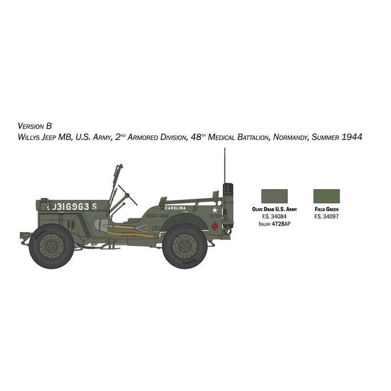 Italeri 1/24 Willys Jeep MB 19412021 80th Anniversary - Image 5