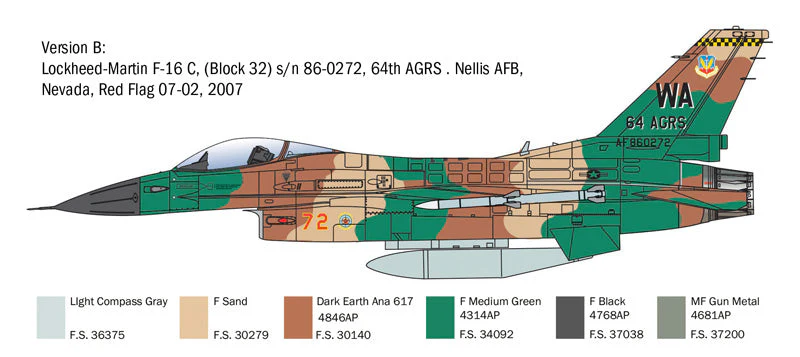 Italeri 1/48 Lockheed Martin F-16C Fighting Falcon - Image 5