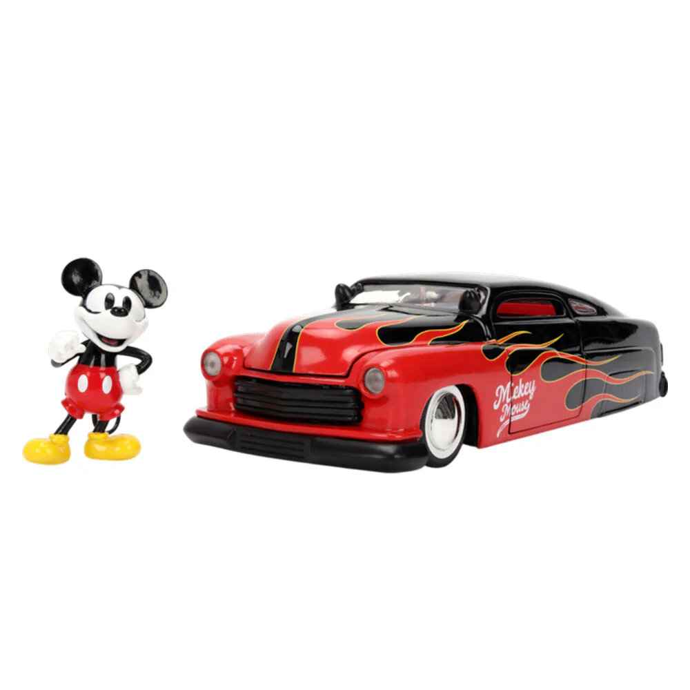 Jada 1:24 Disney 1951 Mercury Coupe With Mickey Mouse Figure Diecast Vehicle
