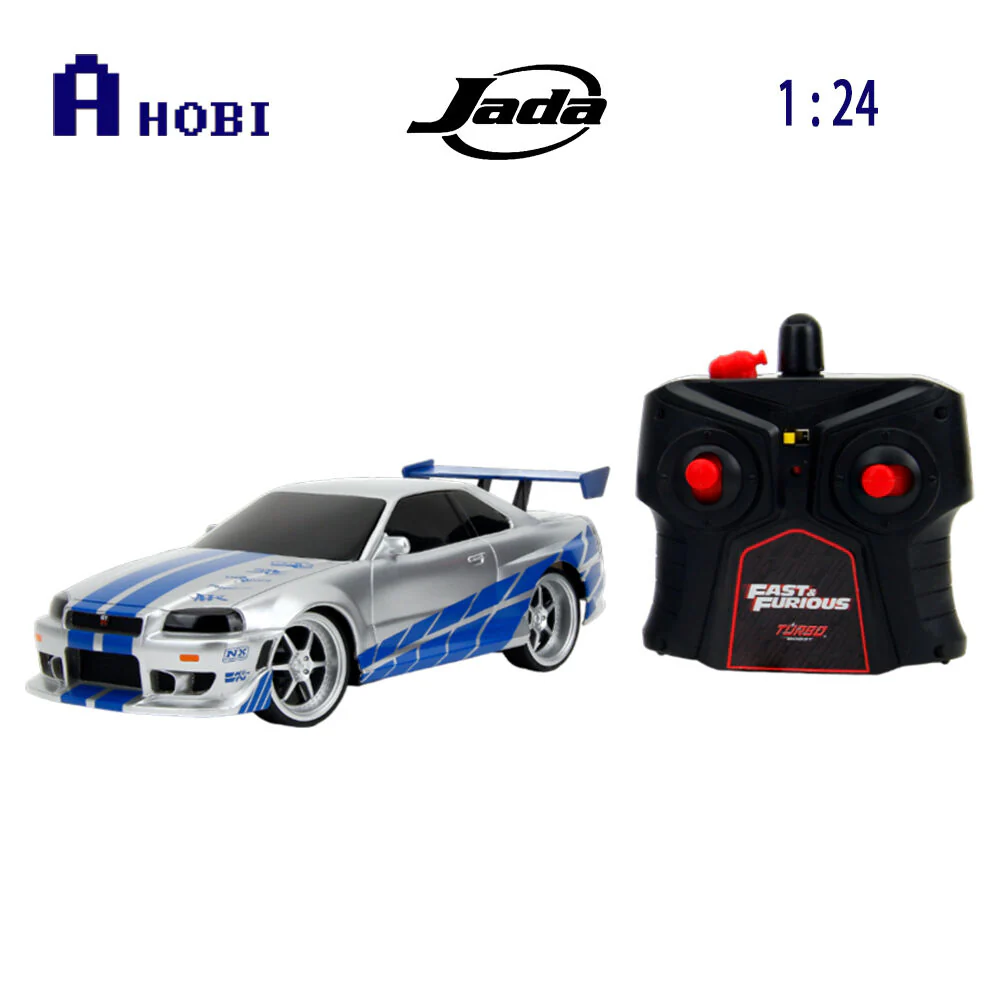 Jada 1:24 Fast & Furious 2002 Nissan Skyline GT-R BNR34 Remote Control Car Toy - Image 3