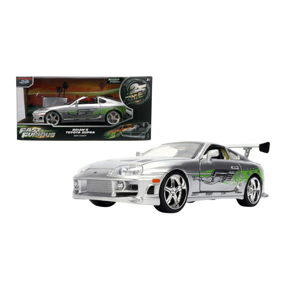 Jada 1:24 Fast & Furious Brian's 1995 Toyota Supra 25th Anniversary Diecast Car - Image 2