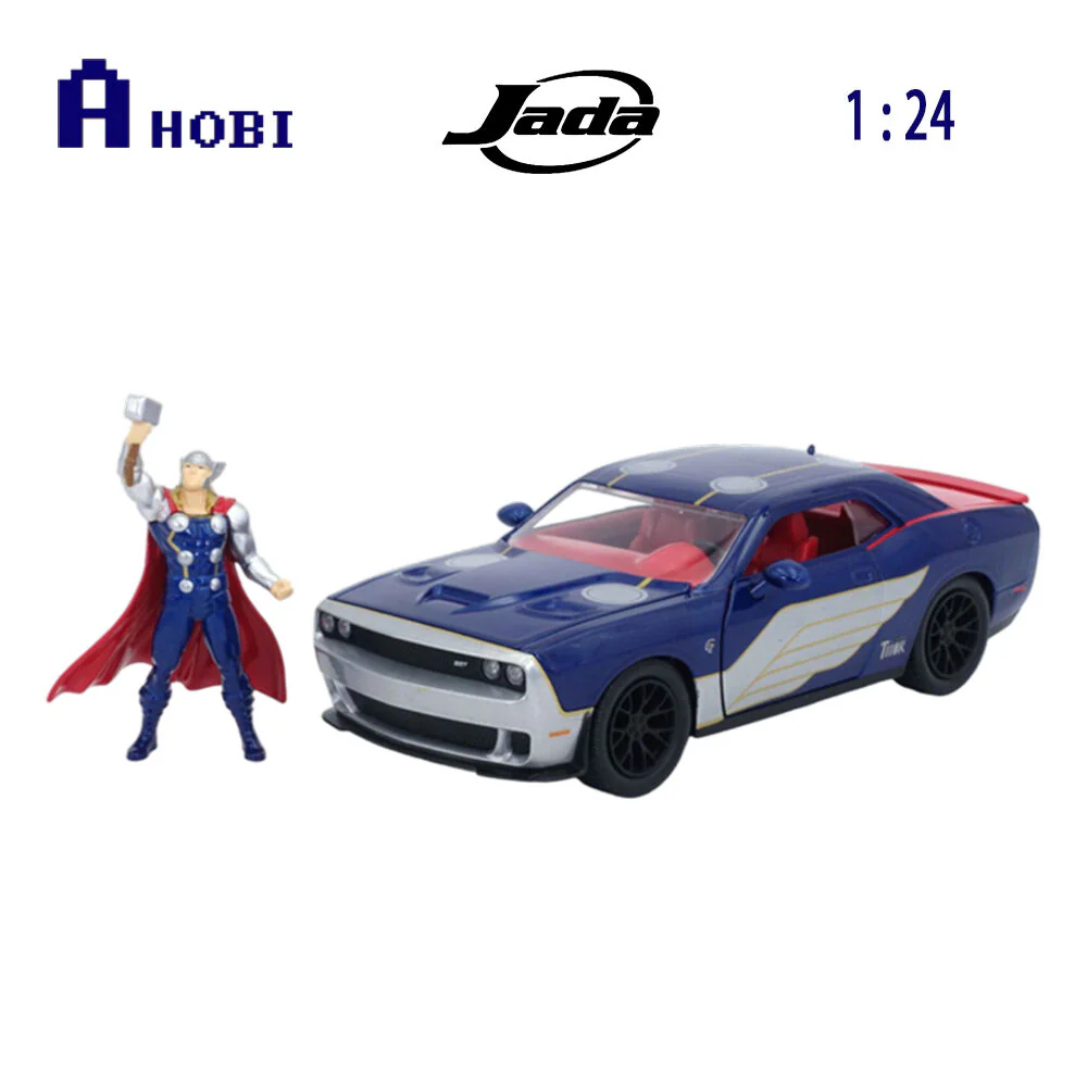 Jada 1:24 Marvel 2015 Dodge Challenger SRT Hellcat With Thor Diecast Figure - Image 7