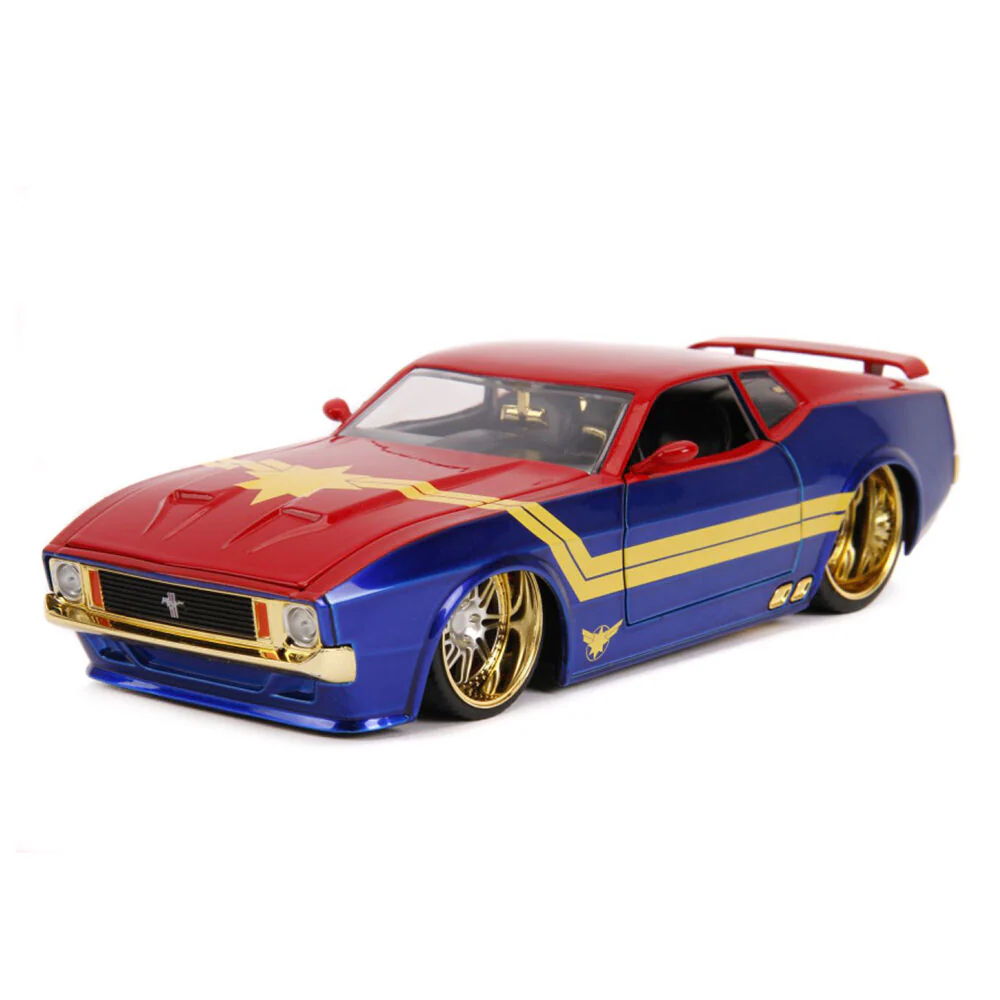 Jada 1:24 Marvel Captain And Marvel 1973 Ford Mustang Mach 1 Diecast Vehicle - Image 3