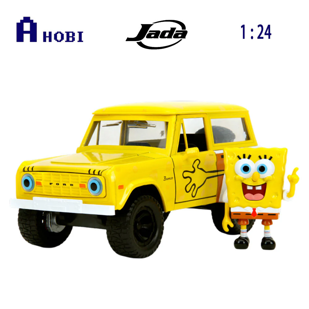 Jada 1:24 Scale 1973 Ford Bronco Diecast Vehicle With Spongebob Figure Model - Image 3