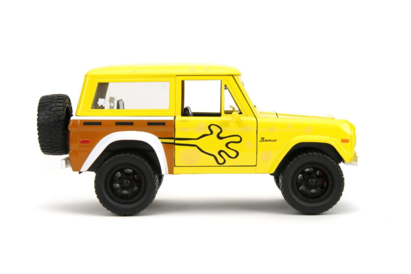 Jada 1:24 Scale 1973 Ford Bronco Diecast Vehicle With Spongebob Figure Model - Image 4