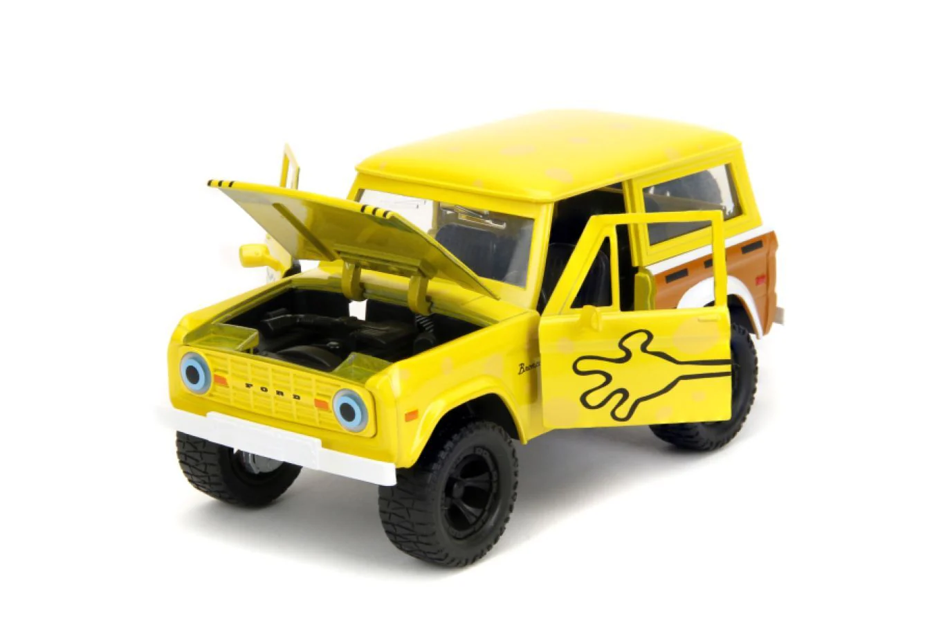 Jada 1:24 Scale 1973 Ford Bronco Diecast Vehicle With Spongebob Figure Model - Image 6