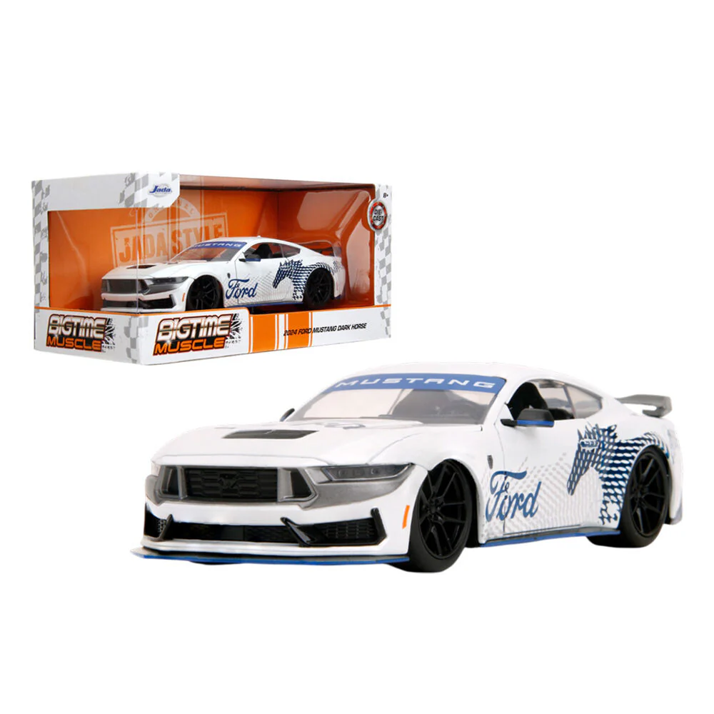 Jada 1:24 Scale Big Time Muscle 2024 Ford Mustang Dark Horse Edition Diecast Car - Image 2