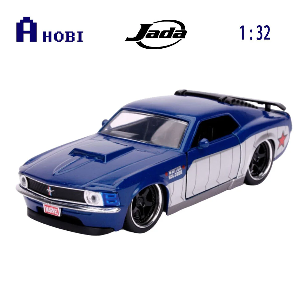 Jada 1:32 Scale Marvel Winter Soldier 1970 Ford Mustang Boss Diecast Car Model - Image 5