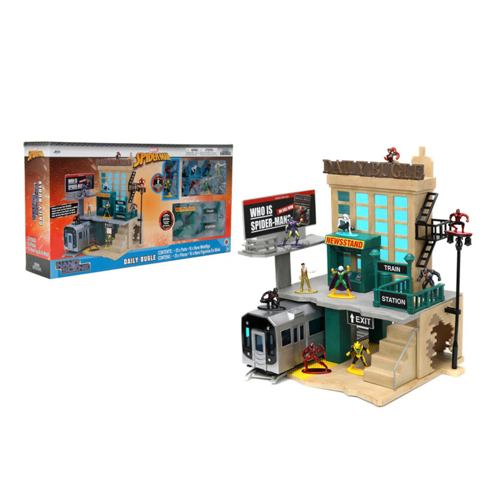 Jada Spider-Man Comics Daily Bugle New York City Deluxe Nano Scene Model Toy - Image 2