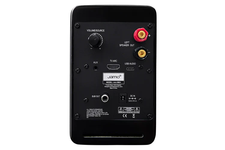 Jamo Mini MKII Active Bookshelf Speaker (High Gloss Black) - Image 3
