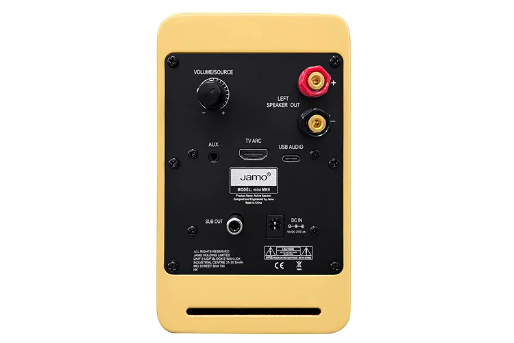 Jamo Mini MKII Active Bookshelf Speaker (Yellow) - Image 4