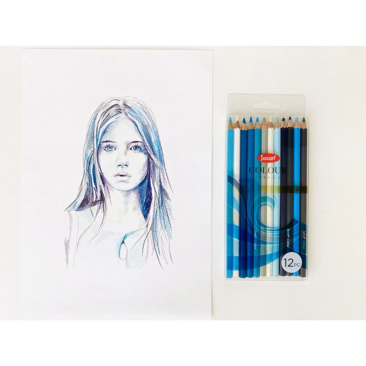 Jasart Studio Art/Craft Colour Pencil Set (Neon) [12-Pieces] - Image 3