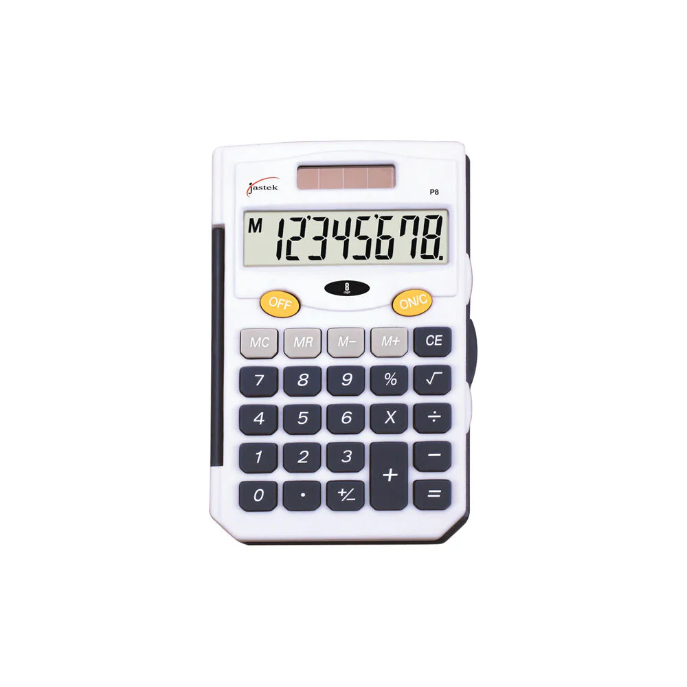 Jastek Portable Pocket 8 Digit Dual Powered School or Work Calculator (Blue) - Image 2