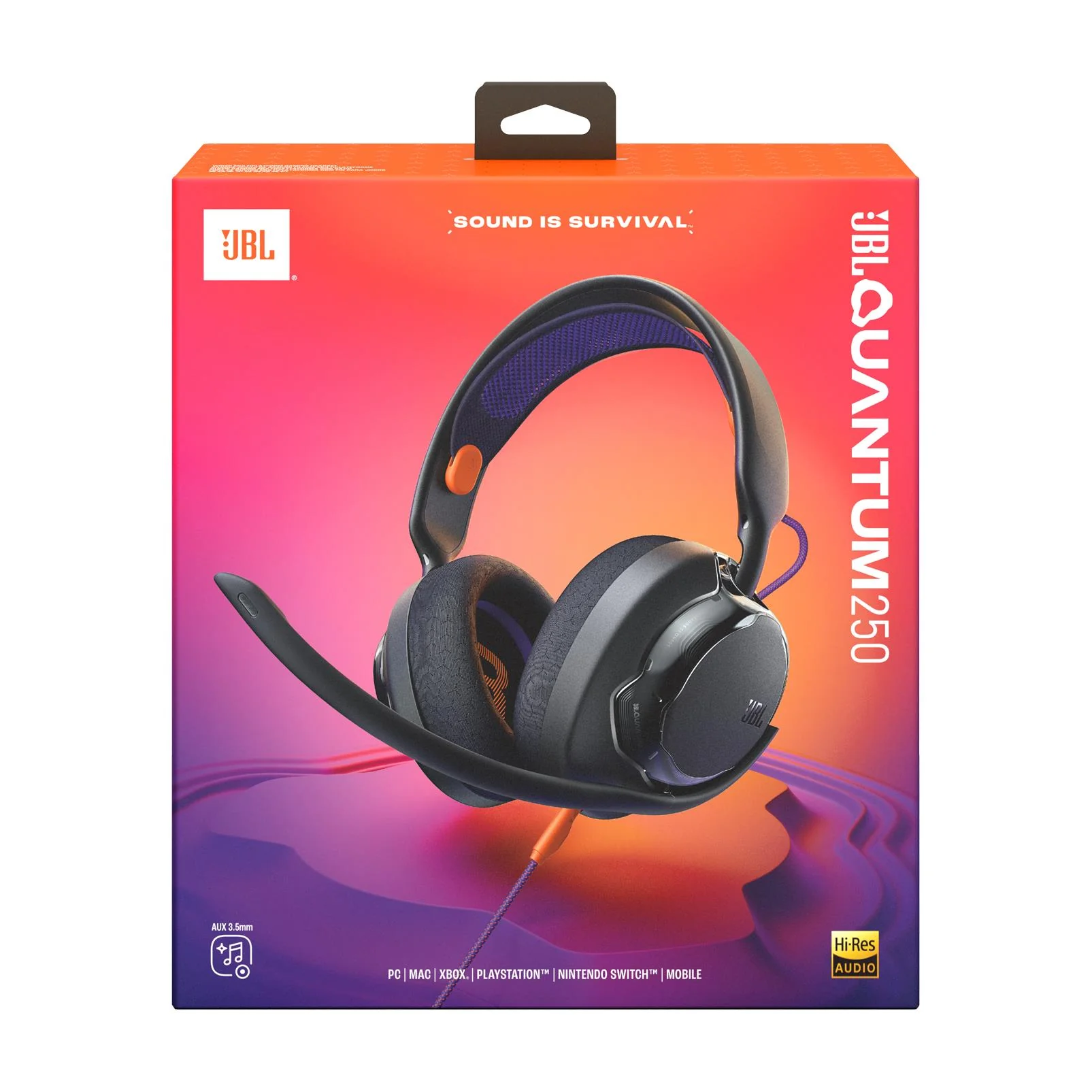 JBL Quantum 250 Gaming Wired Over-Ear Headset (Black) - Image 8