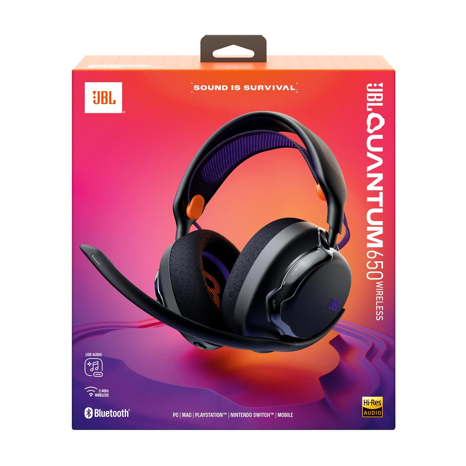 JBL Quantum 650 Gaming Wireless Over-Ear Headset (Black) - Image 9