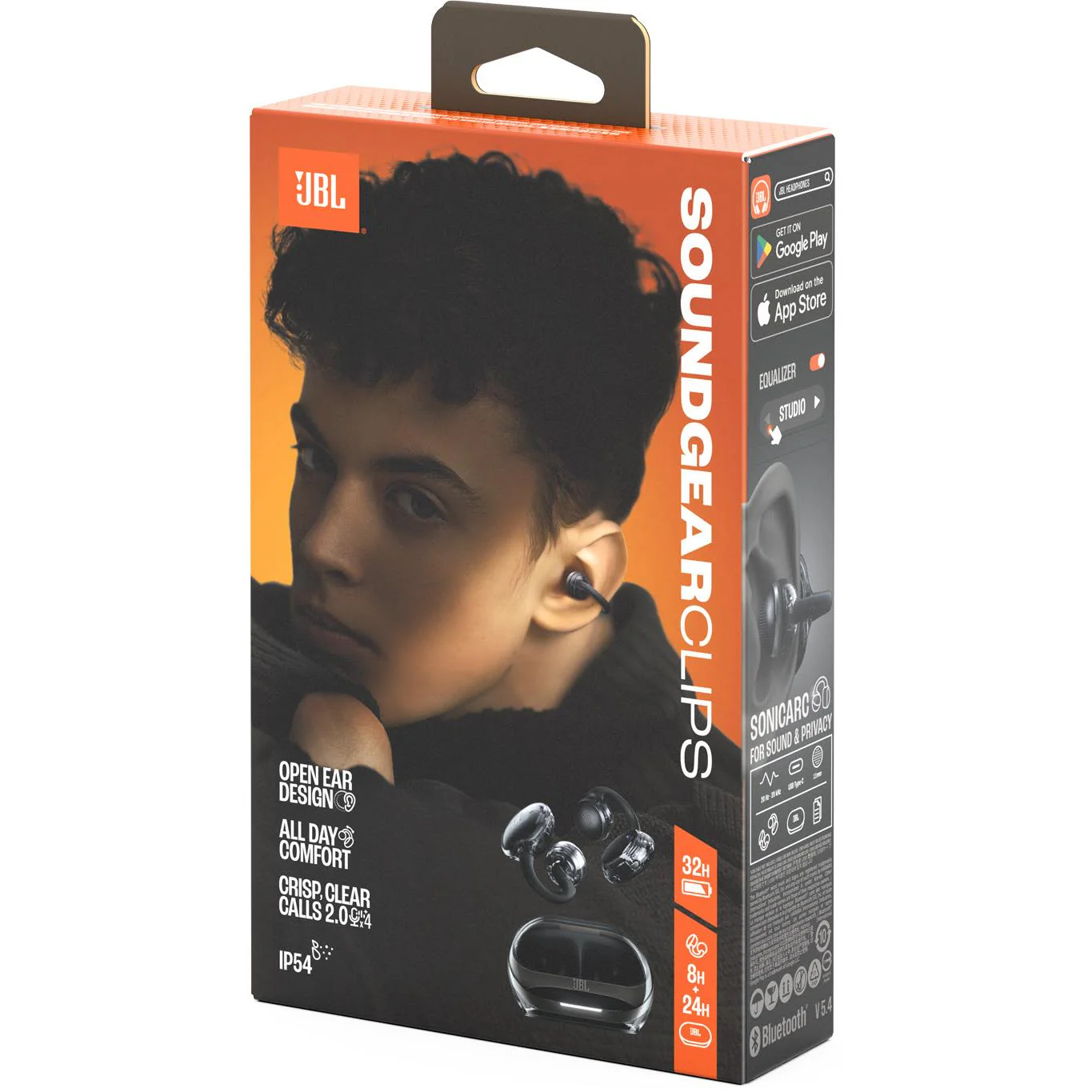 JBL SoundGear Clips TWS Open Ear Buds (Ghost Black) - Image 8