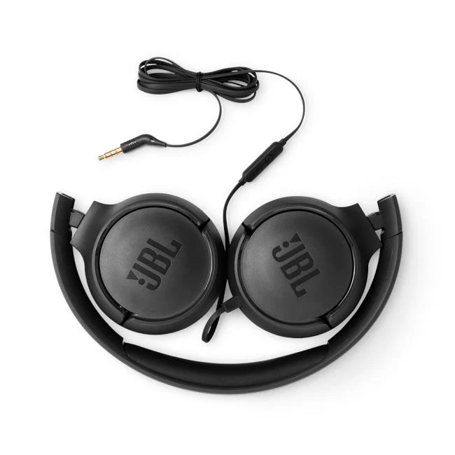 JBL Tune 500 Wired On-ear Headphones (Black) - Image 4