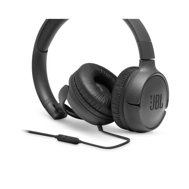 JBL Tune 500 Wired On-ear Headphones (Black) - Image 5