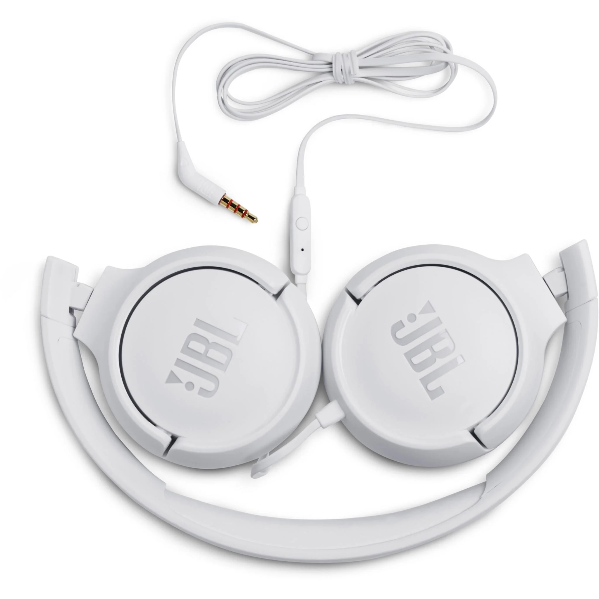 JBL Tune 500 Wired On-ear Headphones (White) - Image 4