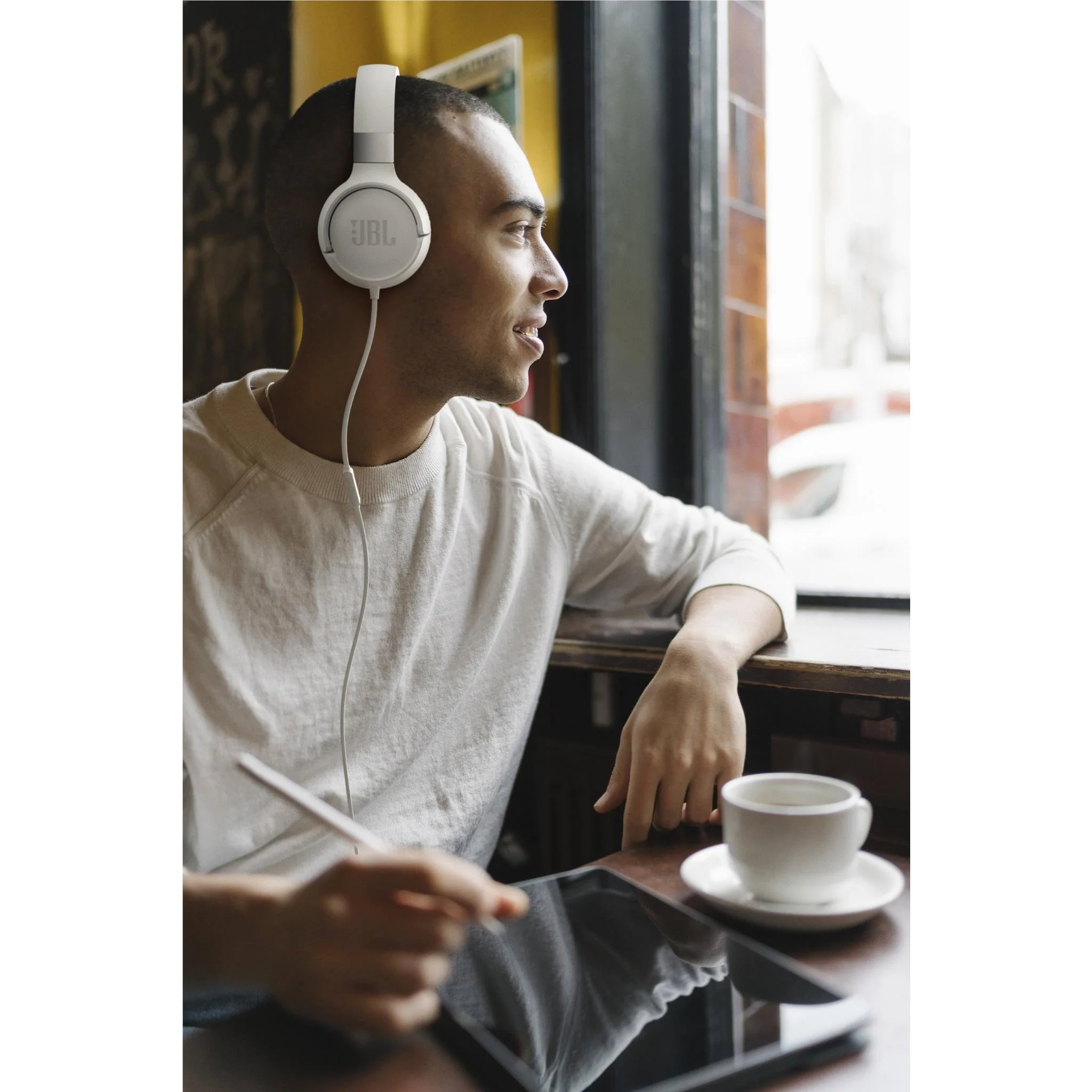 JBL Tune 520C Wired USB-C On-Ear Headphones (White) - Image 8