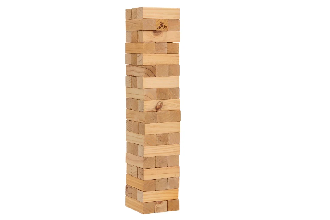 Jenjo Games 54 Piece Giant Jenjo Outdoor Wooden Block Game 91cm - Image 2