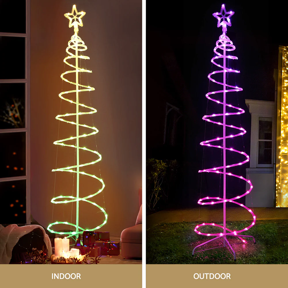 Jingle Jollys Christmas Tree 1.8m 100 RGB LED Rope Lights Xmas Trees Decoration - Image 5