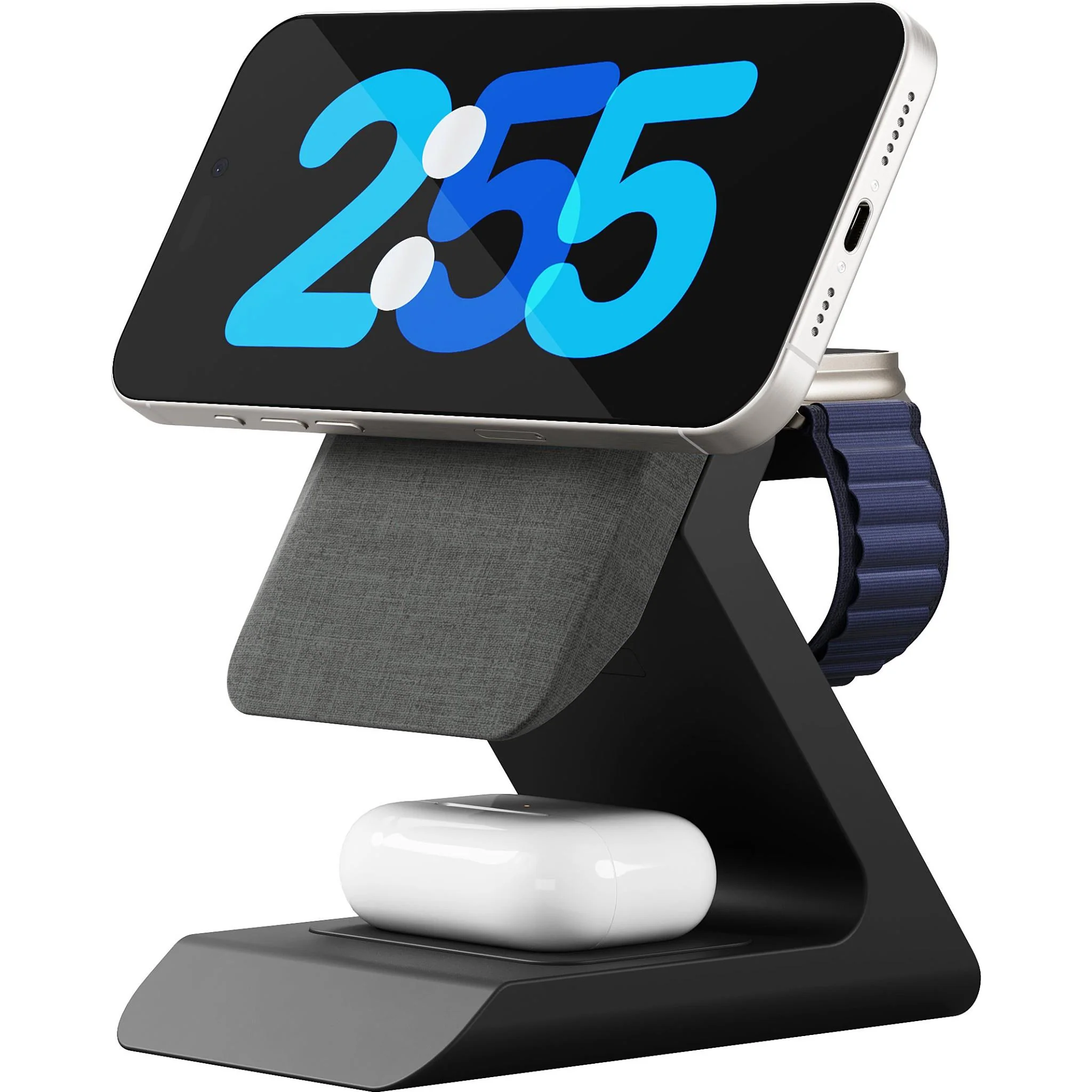 Journey Summit Ultra 3-in-1 Qi2 25W Wireless Charger (Black) - Image 2
