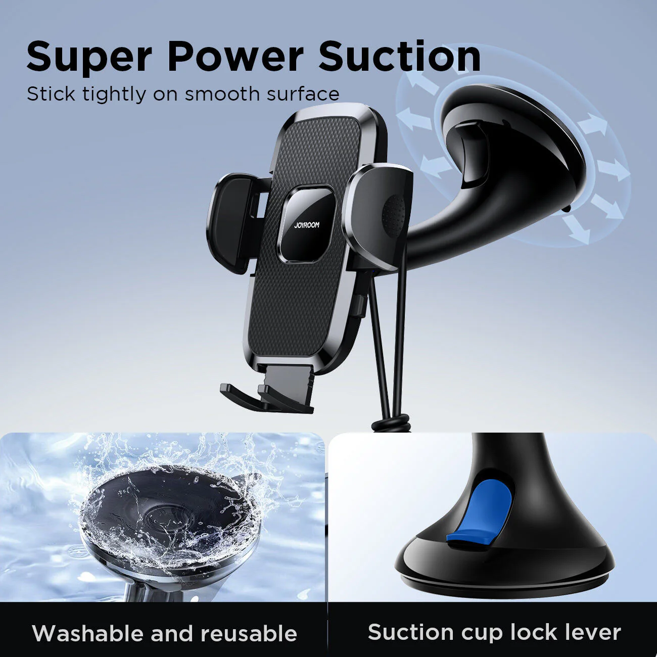 JoyRoom JR-ZS259 Car Mount Phone Holder (Windshield/Dashboard) - Image 3