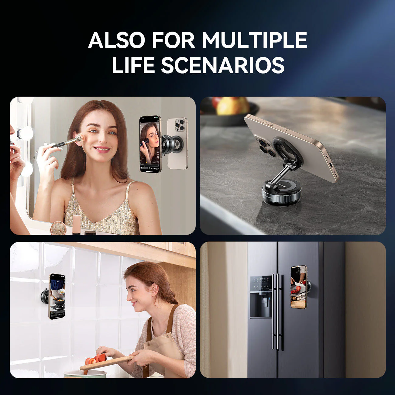 JoyRoom JR-ZS501 Mgsafe Suction Cup Phone Car Mount - Black | JoyRoom JR-ZS501 MagSafe Suction Cup Phone Car Mount | JR-ZS501 - Image 6