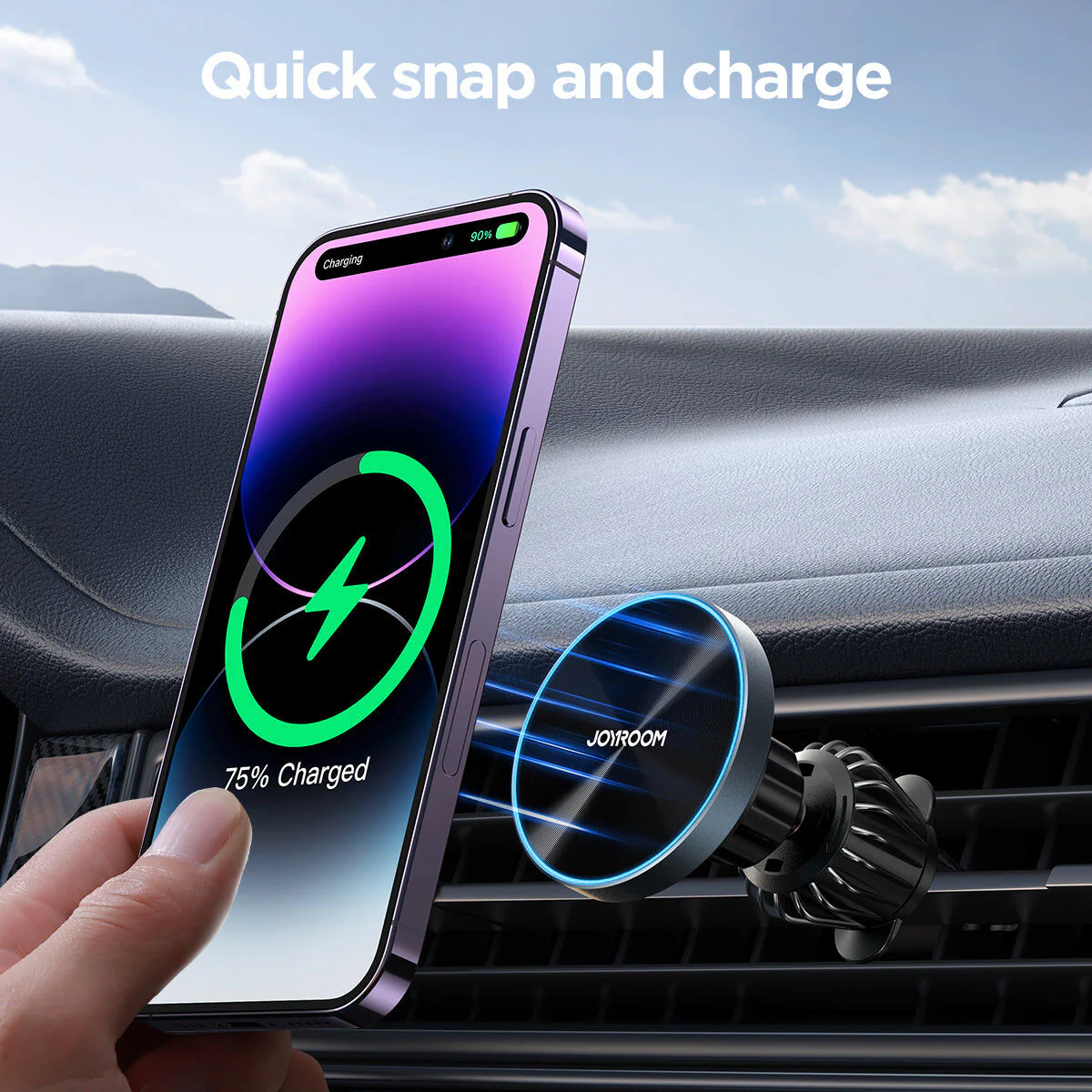 JoyRoom MagSafe Wireless Car Mount 15W - Image 2