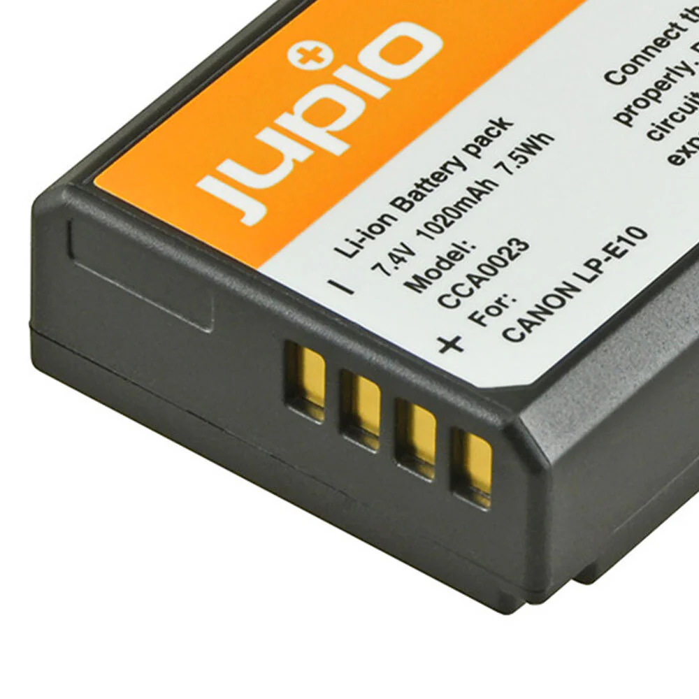Jupio 2x Batteries 1150mAh & USB Single Charger Kit For Canon LP-E10 - Image 3