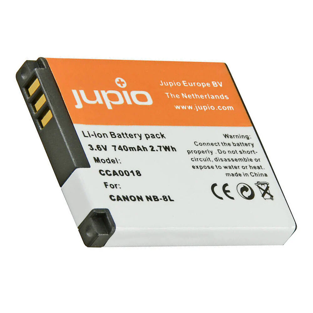Jupio Li-Ion 3.6V 740mAh Rechargeable Battery For Canon NB-8L Camera - Image 2