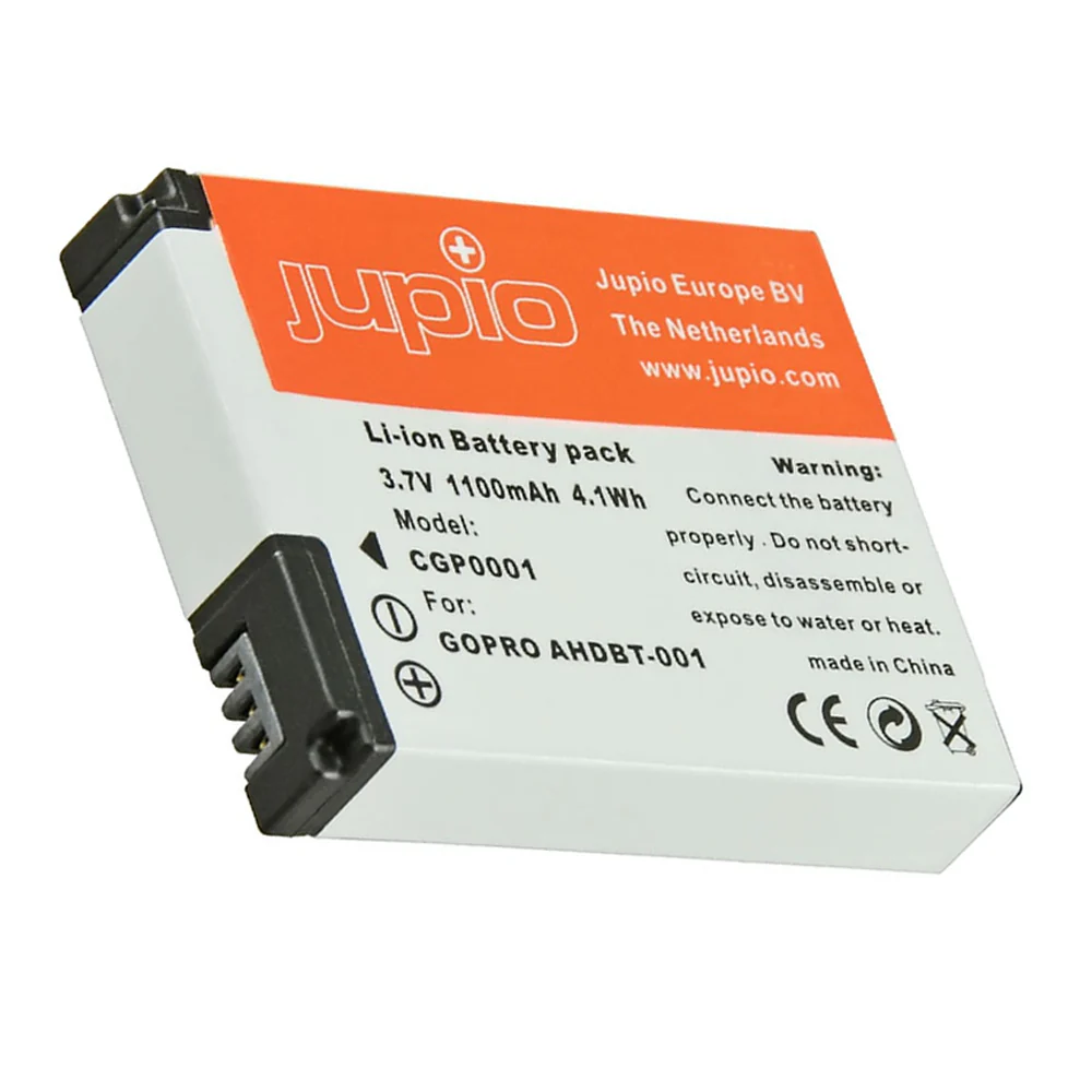 Jupio Li-Ion 3.7V 1100mAh Battery For GoPro Hero/Hero 2 AHDBT-001 Camera - Image 3