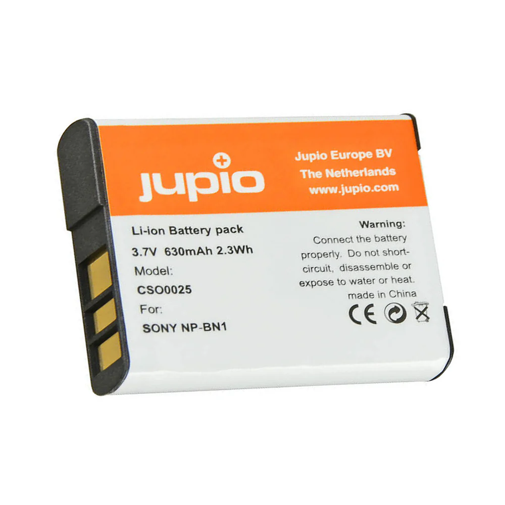 Jupio Li-Ion 3.7V 630mAh Rechargeable Battery For Sony NP-BN1 Camera - Image 2