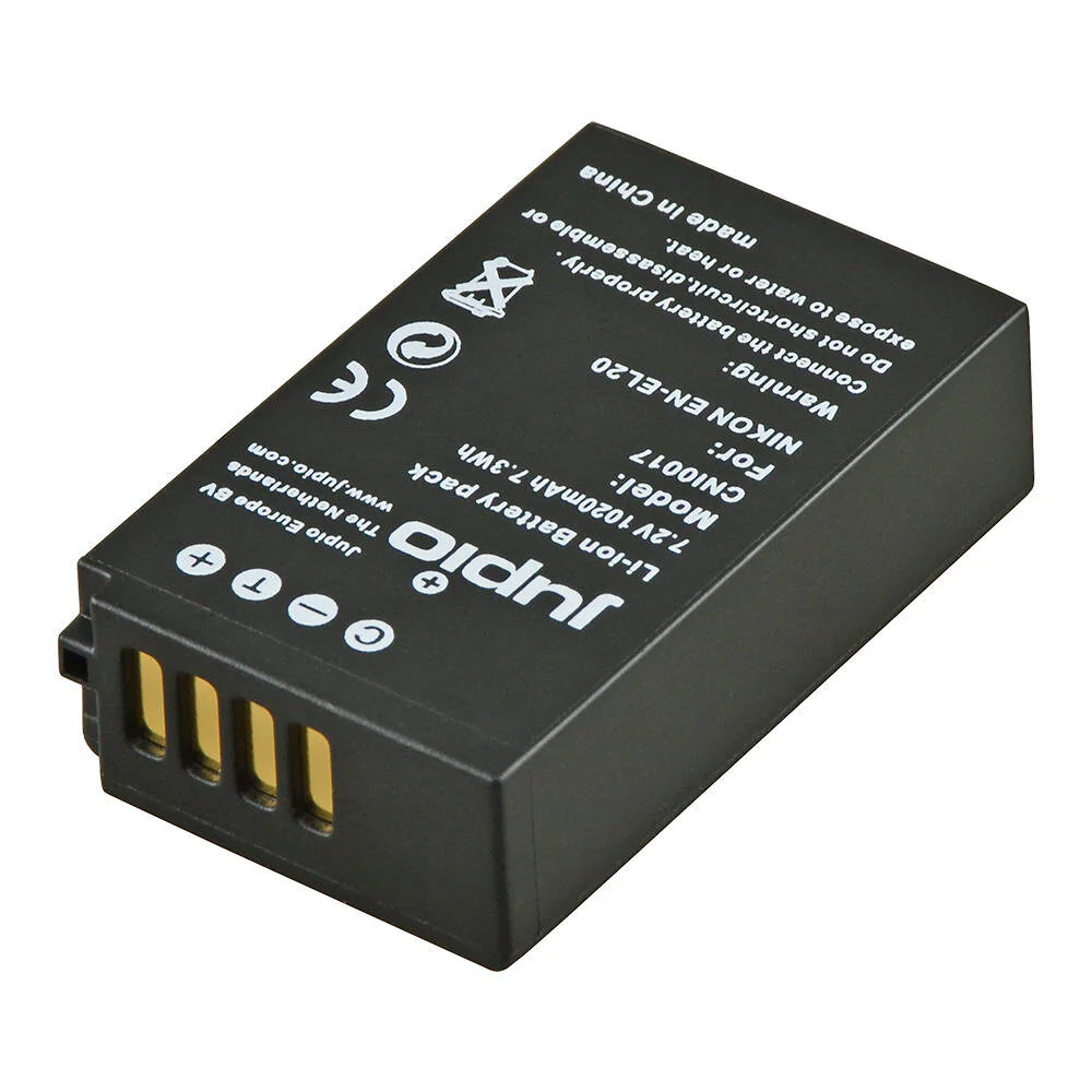 Jupio Li-Ion 7.2V 1020mAh Rechargeable Battery For Nikon EN-EL20 Camera